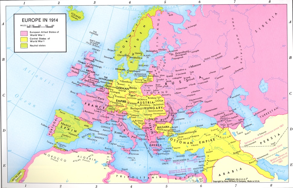 Map: Seven Years' War Alliances
